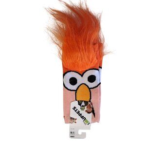 Disney Muppets Beaker Crew Socks Shoe Size 5-10 Orange Hair Novelty NEW Unisex